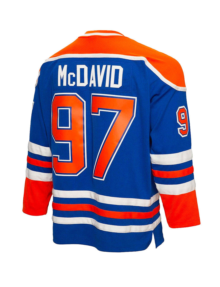 Edmonton Oilers Men's 500 Level Connor McDavid Edmonton Navy Shirt