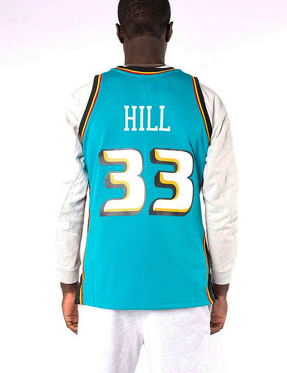 Grant Hill Detroit Pistons Mitchell & Ness Road 1998/99 Hardwood Classics Authentic  Jersey - Teal