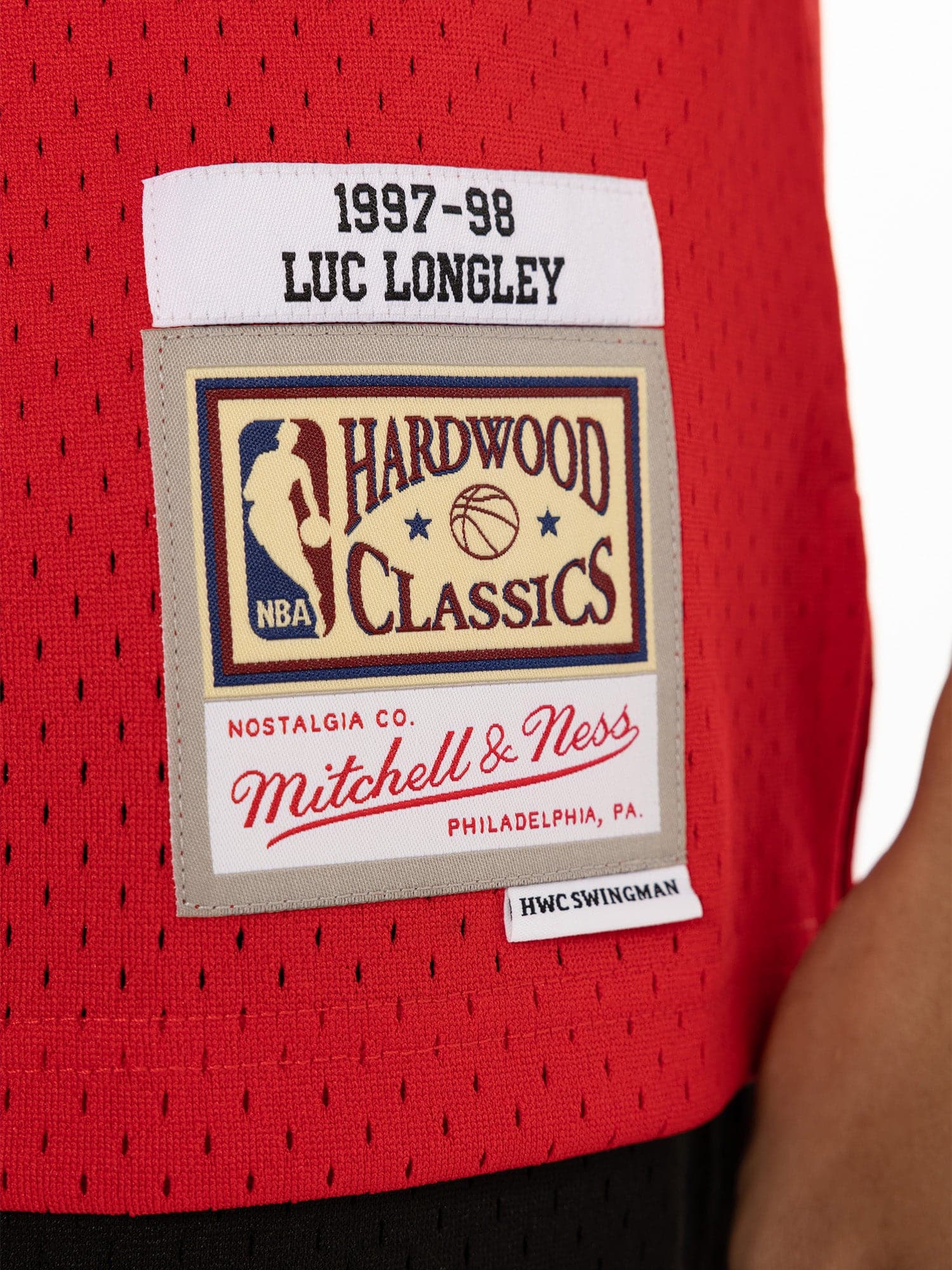 Luc Longley Chicago Bulls Hardwood Classics Throwback NBA Swingman
