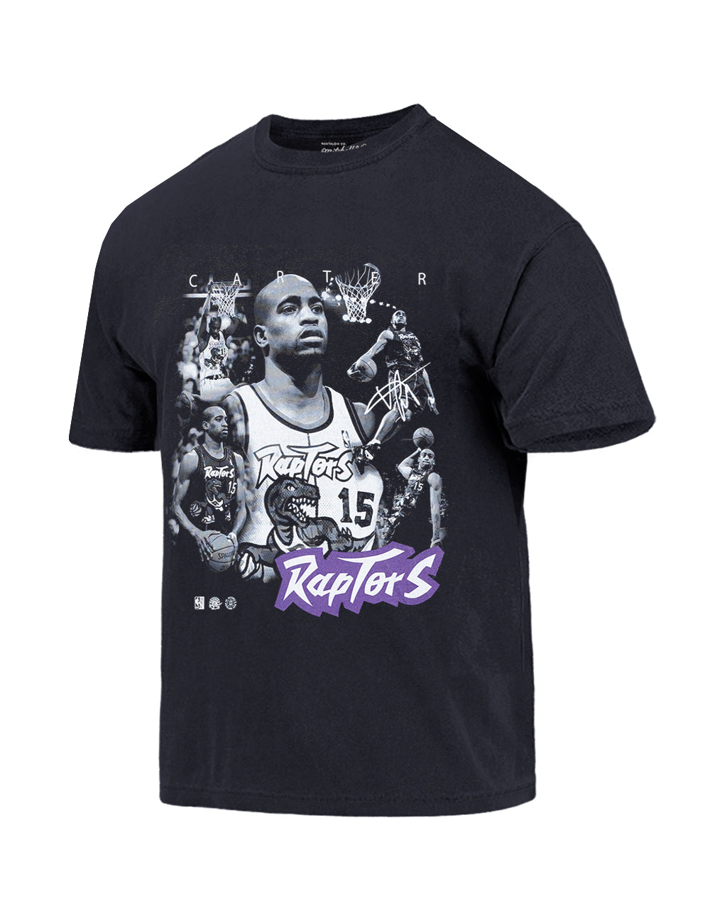 Men's Mitchell & Ness Vince Carter Purple Toronto Raptors - Name & Number  T-Shirt