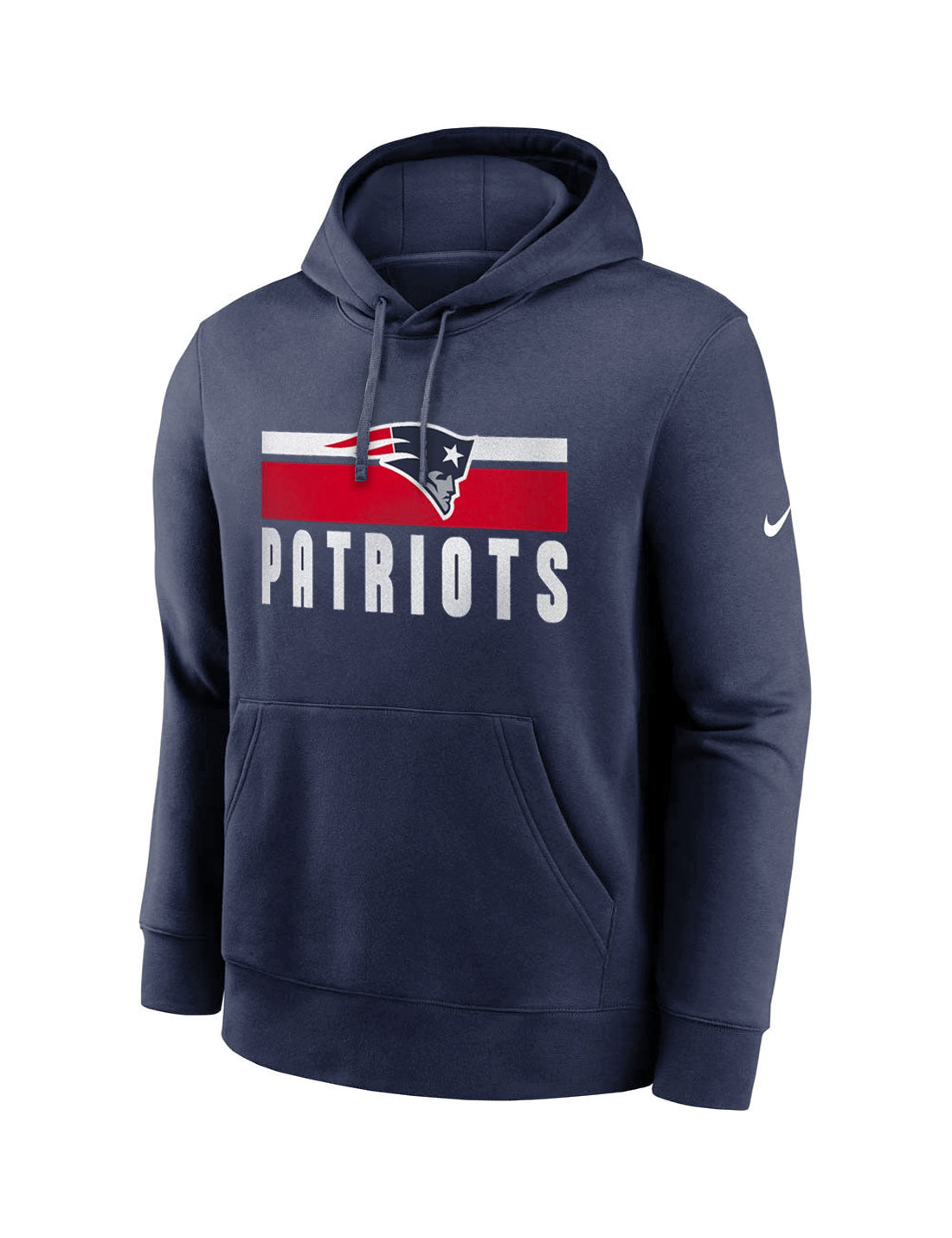 New England Patriots Nike NFL Team Stripes Hoodie Jumper - Navy