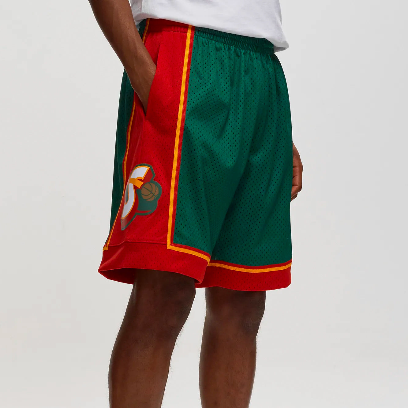 Men's Seattle SuperSonics Mitchell & Ness Green/Red Hardwood Classics Just  Don Shorts
