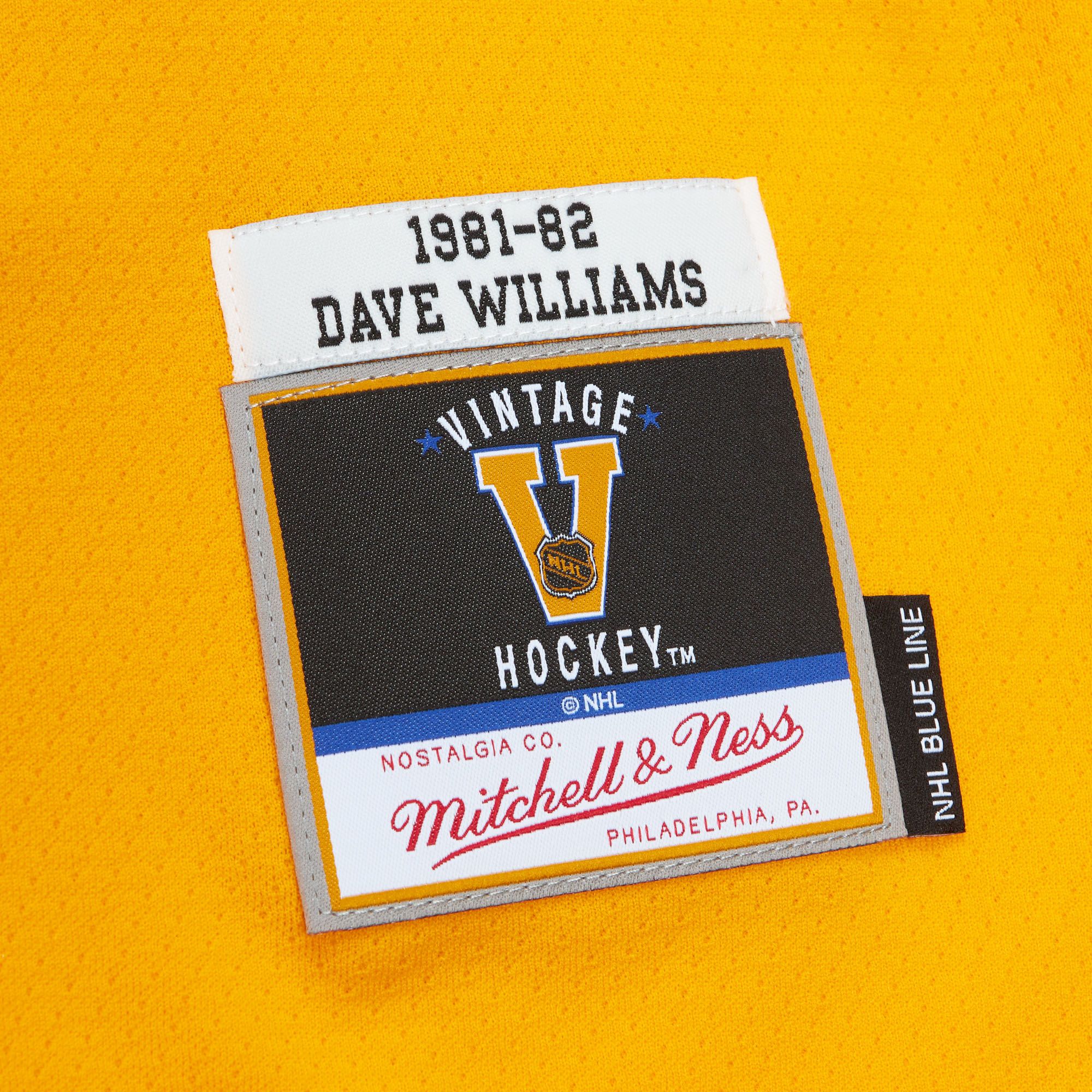 Mitchell & Ness Blue Line Dave Williams Vancouver Canucks Yellow 1981 Jersey