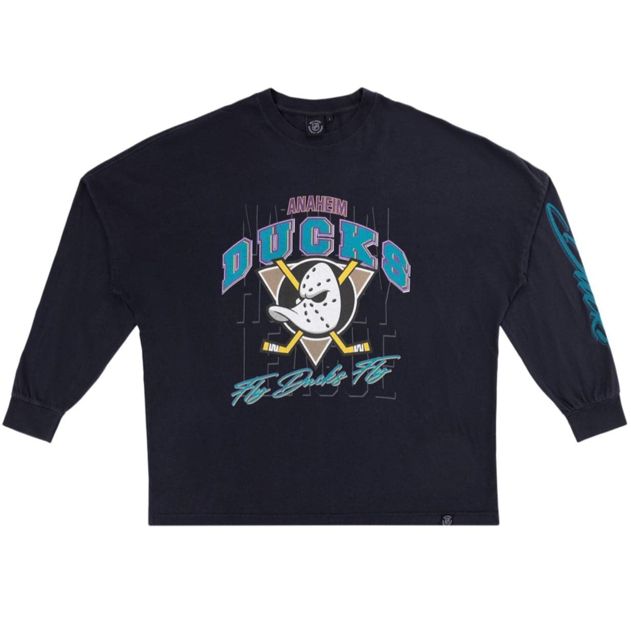 Mitchell & Ness Men's Anaheim Ducks Inaugural Season T-Shirt in Black - Size Medium