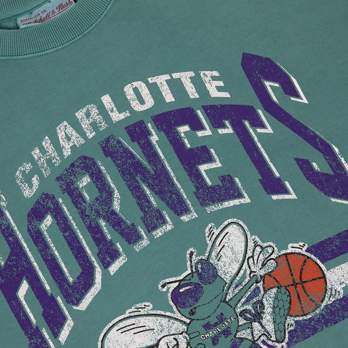 Charlotte Hornets Vintage Bevelled NBA Crew Neck Jumper