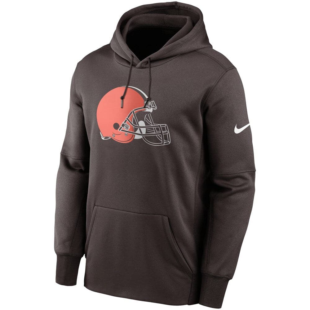 Cleveland Browns Nike NFL Prime Logo Therma Hoodie Jumper - Brown