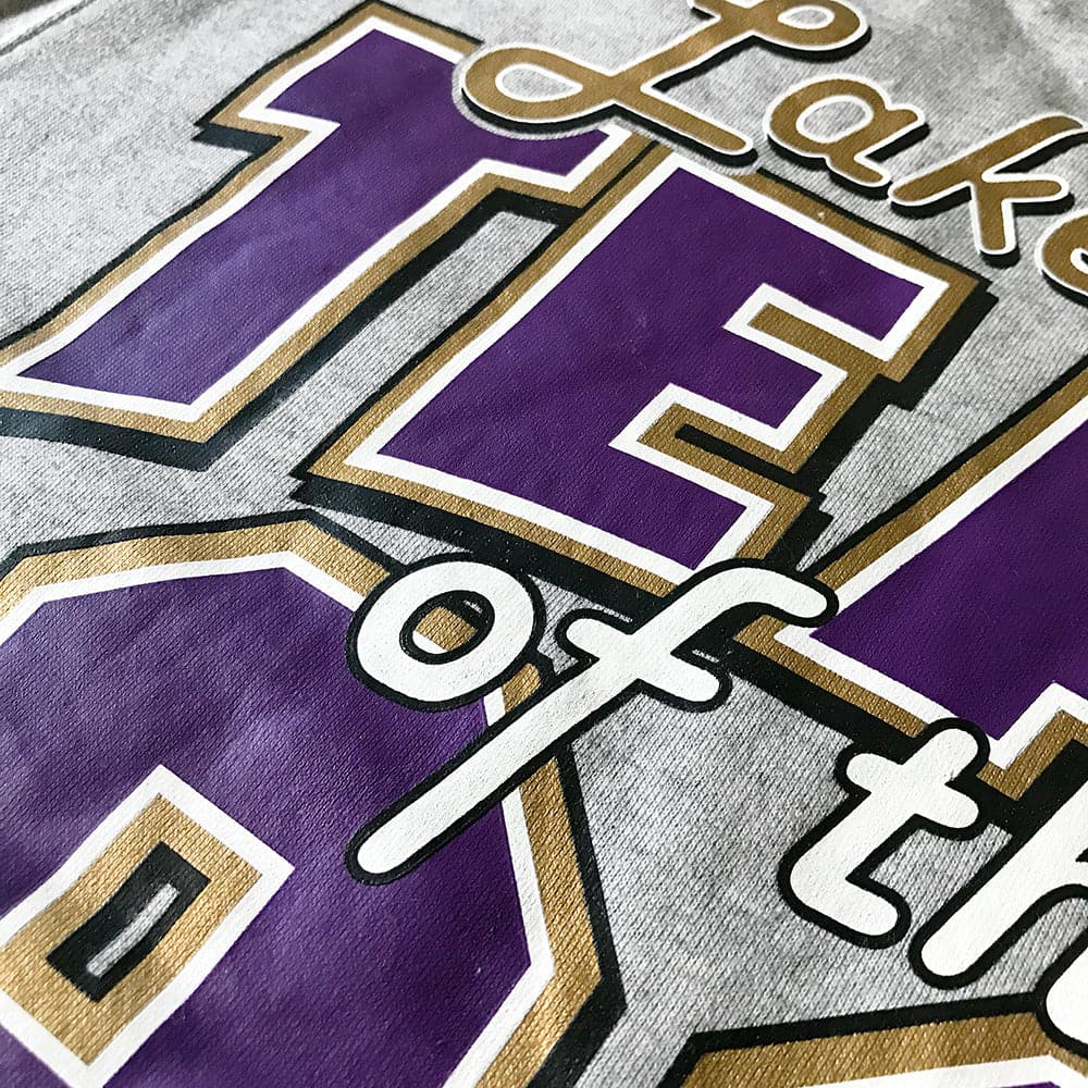 Los Angeles Lakers Mitchell & Ness NBA All Over Champs Premium Crew Ju