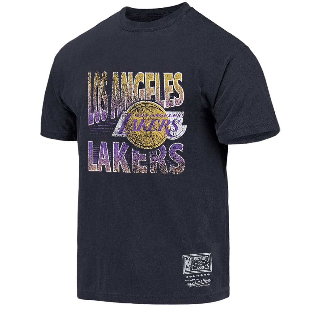 Mitchell & Ness Los Angeles Lakers Incline Stack T-Shirt In Faded