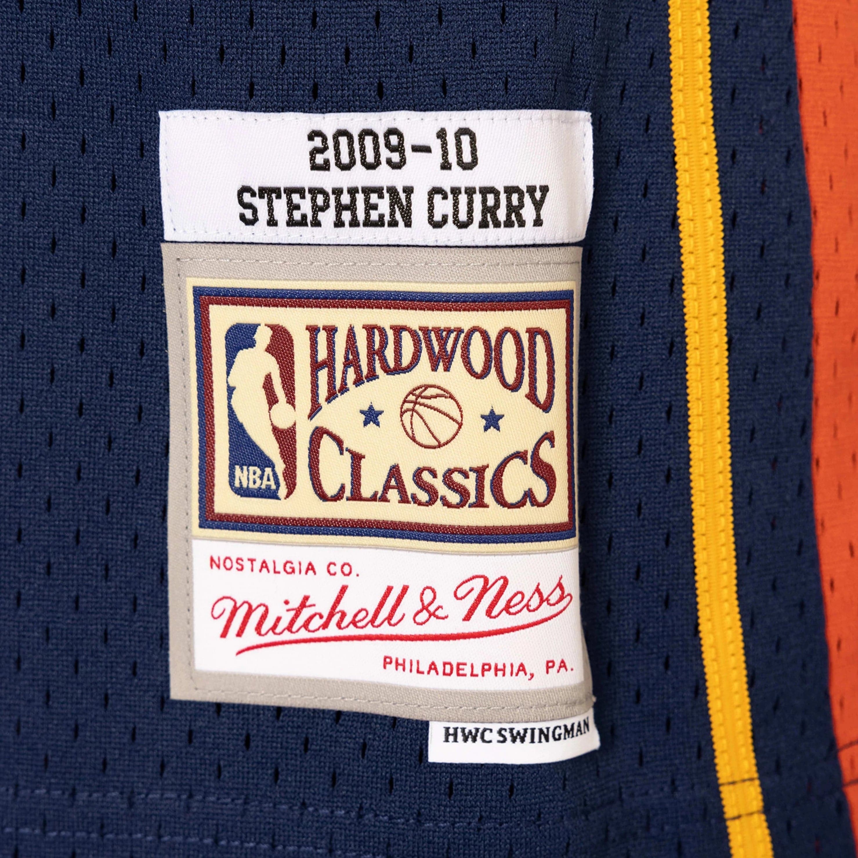Youth Mitchell & Ness Stephen Curry Navy Golden State Warriors 2009-10  Hardwood Classics Swingman Throwback