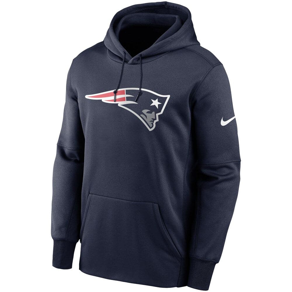 New England Patriots Nike NFL Prime Logo Therma Hoodie Jumper - Colleg ...