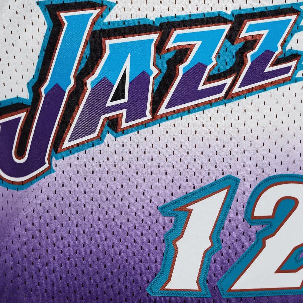 Men's Utah Jazz John Stockton Mitchell & Ness Purple/Turquoise