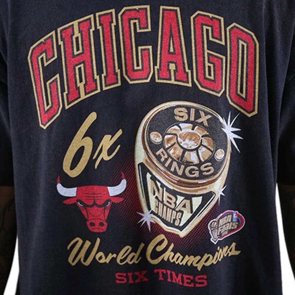 Bulls Vintage Bling Ring T-shirt- Mens Black